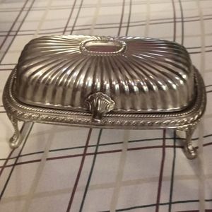 Vintage 70s Silver Butterdish